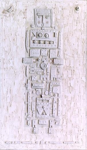 「regina del labirinto」というタイトルの絵画 Angelo Mazzoleniによって, オリジナルのアートワーク, 粘土