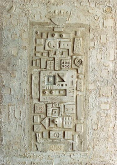 Pittura intitolato "guerriero del labir…" da Angelo Mazzoleni, Opera d'arte originale