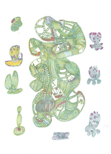 Tekening getiteld "8x" door Victoria Fadhila Abessi, Origineel Kunstwerk, Inkt
