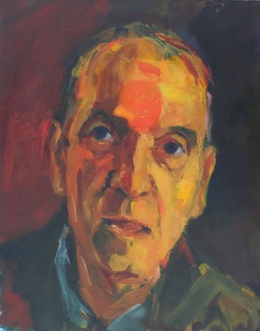 Peinture intitulée "Vieil homme" par Karine Lemoine, Œuvre d'art originale, Huile
