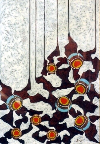 Pittura intitolato "SENZA TITOLO" da Piero Racchi, Opera d'arte originale, Olio