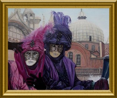 Peinture intitulée "Carnaval de venise" par Térégia, Œuvre d'art originale