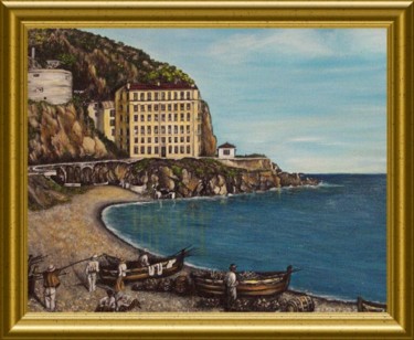 Peinture intitulée "NICE plage des ponc…" par Térégia, Œuvre d'art originale