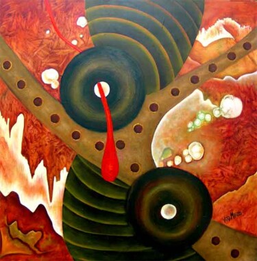 Peinture intitulée "blood drop" par Sanjoy Majumder, Œuvre d'art originale