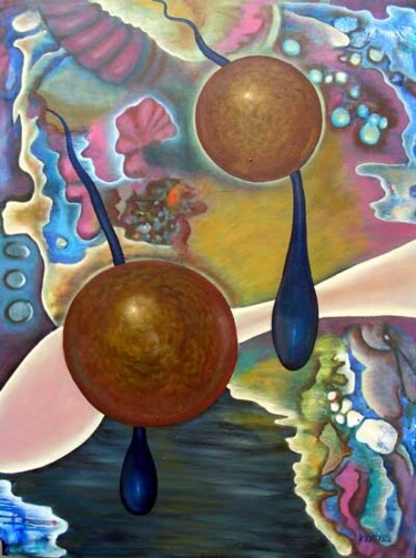Peinture intitulée "split" par Sanjoy Majumder, Œuvre d'art originale