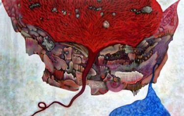 Peinture intitulée "mystic fire-2" par Sanjoy Majumder, Œuvre d'art originale