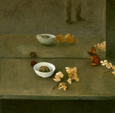 Peinture intitulée "une journée à l'ate…" par Mathieu Weemaels, Œuvre d'art originale