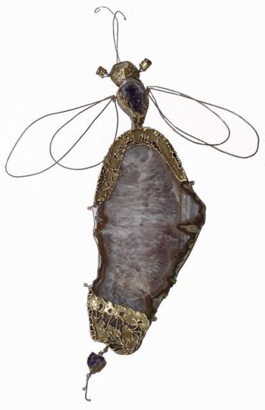 Sculpture titled "Féerie de la libell…" by Gilbert Liblin, Original Artwork, Metals