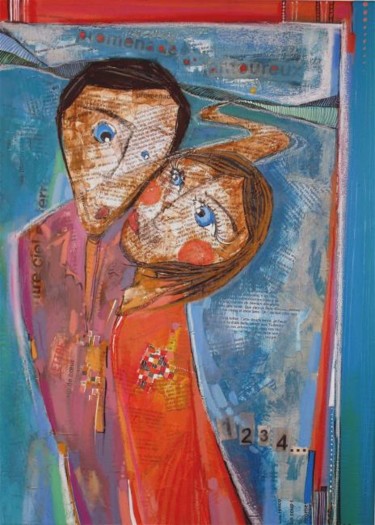 Peinture intitulée ""PROMENADE DES AMOU…" par Catherine Suchocka, Œuvre d'art originale