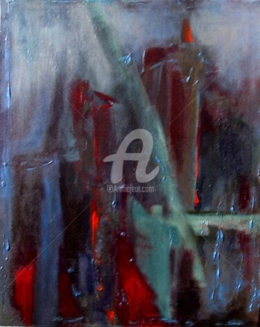 Peinture intitulée "passage en obscurie" par Noëlle Dauby, Œuvre d'art originale