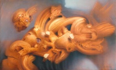Painting titled "No Title" by Gérard Di-Maccio, Original Artwork