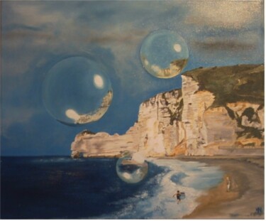 Peinture intitulée "5 VISITEURS" par Manu Surreabulliste, Œuvre d'art originale