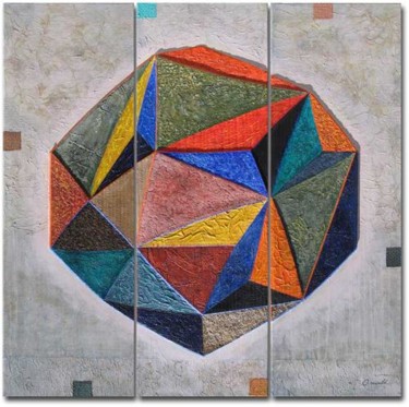 Peinture intitulée "TRIDIMENSIONNALITÉ" par Jean-Luc Osswald, Œuvre d'art originale, Huile