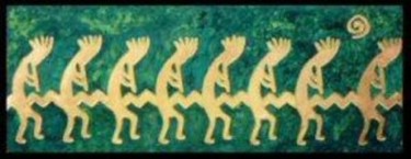Sculpture titled "Kokopelli Line Dance" by Glen Hinz, Original Artwork