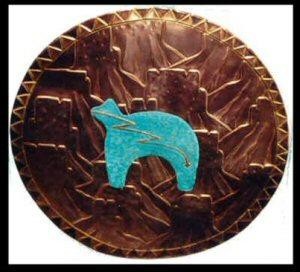 Sculpture titled "Petrogliff Shield" by Glen Hinz, Original Artwork