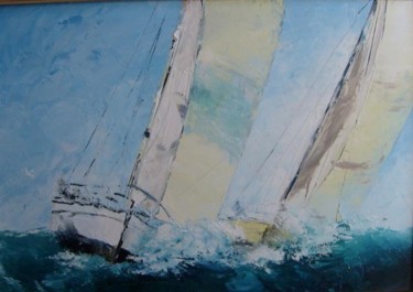 Pintura titulada "Regatta Due" por Ugo Paccioretti, Obra de arte original