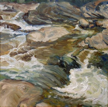 Painting titled "Victoria Falls" by Candy Barr, Original Artwork, Oil