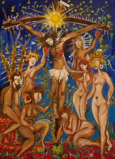Painting titled "A Evening Party at…" by Jose Carlos Sarmento, Original Artwork