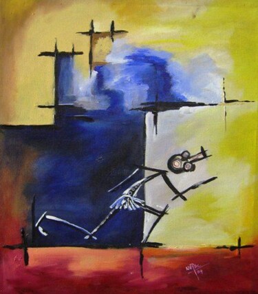 Peinture intitulée "sarting ponit" par Nereus Patrick Cheo (Nepac), Œuvre d'art originale