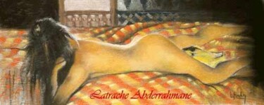 Painting titled "Nu orientaliste" by Abderrahmane Latrache, Original Artwork, Oil