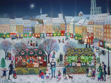 Peinture intitulée "DECEMBRE EN LUMIERE" par Bernard Ambielle, Œuvre d'art originale, Huile