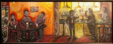 Painting titled "The Local" by Leonardus Aarts, Original Artwork