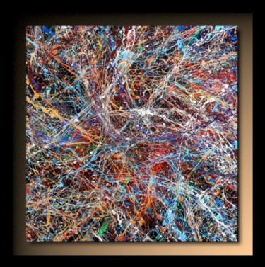 「Abstraction P153」というタイトルの絵画 Tehosによって, オリジナルのアートワーク, オイル
