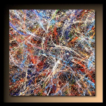 「Abstraction P152」というタイトルの絵画 Tehosによって, オリジナルのアートワーク, オイル
