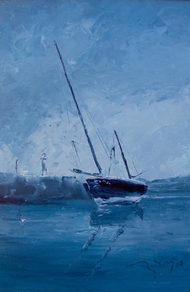Pintura titulada "Bajamar" por Ugo Paccioretti, Obra de arte original