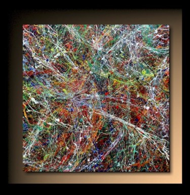 「Abstraction P154」というタイトルの絵画 Tehosによって, オリジナルのアートワーク, オイル
