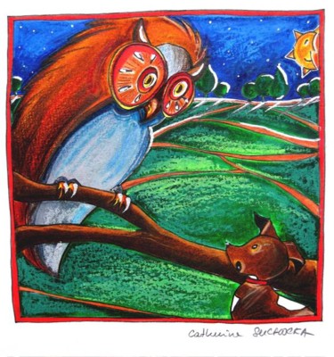 Peinture intitulée "CLARA A PERDU SON T…" par Catherine Suchocka, Œuvre d'art originale