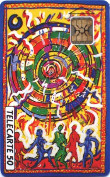 Peinture intitulée "_TELECARTE_.jpg" par Catherine Suchocka, Œuvre d'art originale