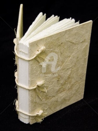 Artisanat intitulée "Carnet beige" par Chantal Gagné, Œuvre d'art originale