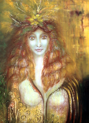 Peinture intitulée "L'ange garden" par Alix, Œuvre d'art originale, Huile