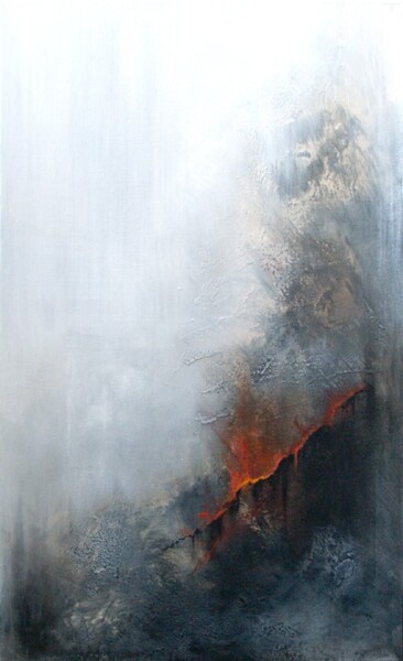 Schilderij getiteld "Le vent l'emportera" door Brigitte Tarrats (Tarrats), Origineel Kunstwerk, Olie