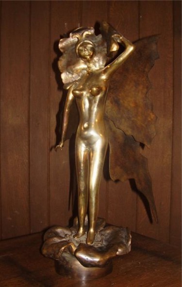 Sculpture intitulée "CHRYSALIDE" par Alix, Œuvre d'art originale, Métaux