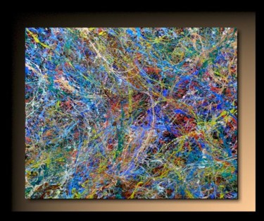 「Abstraction B23」というタイトルの絵画 Tehosによって, オリジナルのアートワーク, オイル