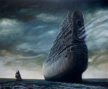 Schilderij getiteld "ghosts of atlantic" door Serge Sunne, Origineel Kunstwerk