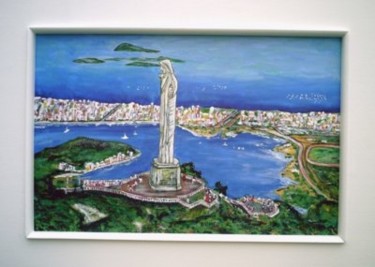 Pintura intitulada "CRISTO REDENTOR E L…" por Romeo Zanchett, Obras de arte originais