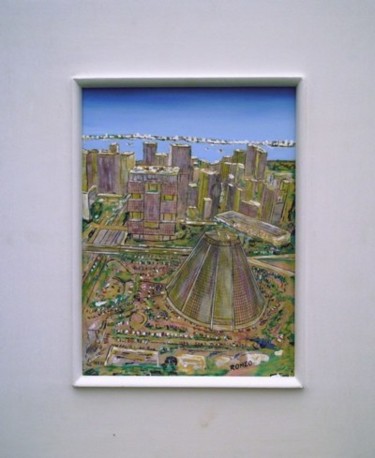 Pintura intitulada "IGREJA MATRIZ - RIO…" por Romeo Zanchett, Obras de arte originais