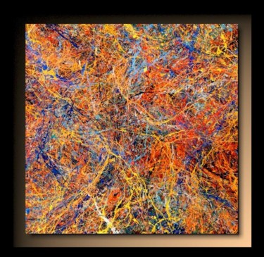 「Abstraction P157」というタイトルの絵画 Tehosによって, オリジナルのアートワーク, オイル