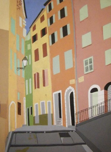 Painting titled "Rue de l'Ancien Sen…" by Jaap Van Der Wijk, Original Artwork