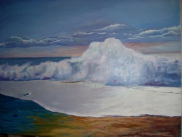 Painting titled "onda/wave" by Vincenzo Rappa, Original Artwork, Oil
