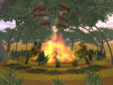 Digital Arts titled "assemblée d'arbres" by Mia Doma, Original Artwork, Other