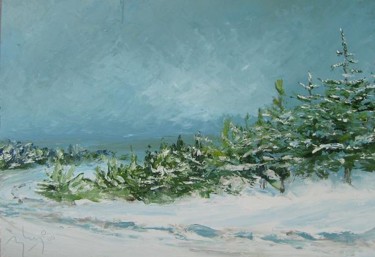 Pintura titulada "Llegando a Esquel" por Ugo Paccioretti, Obra de arte original