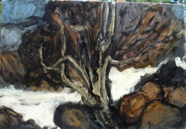 Painting titled "FONTAINE DE VAUCLUS…" by Michel Moskovtchenko, Original Artwork
