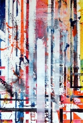 Peinture intitulée "VILLE 1" par Jypc, Œuvre d'art originale