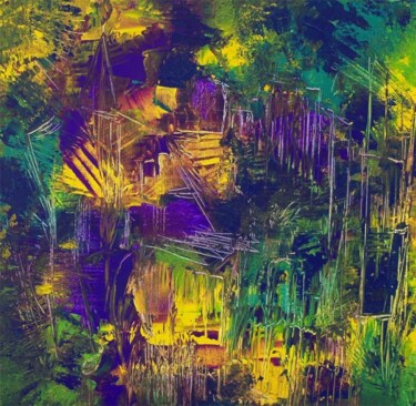 Painting titled "Aix Eté 1895" by Muriel Cayet, Original Artwork