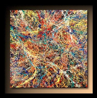 「Abstraction P160」というタイトルの絵画 Tehosによって, オリジナルのアートワーク, オイル