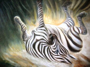 ZEBRES_018.jpg Peinture intitulée "ZEBRES_018.jpg" par Daniel Bahuaud, Œuvre d'art originale